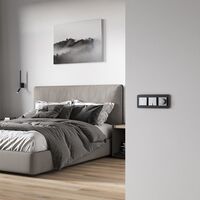 Выключатель одноклавишный с подсветкой (серебряный матовый) / W1110165