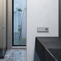 Рамка на 3 поста (серебро матовый, Slab) / W0032965