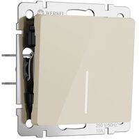 Выключатель одноклавишный проходной с подсветкой (айвори акрил) / W1112143