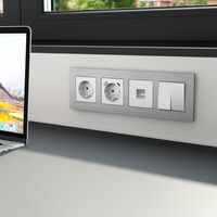 Рамка на 4 поста (алюминий, AluMax) / W0043506