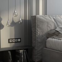 Рамка на 4 поста (черный алюминий, AluMax) / W0043508