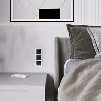 Клавиша для выключателя перекрестного (черный акрил) / W1119048