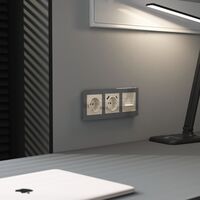 Накладка для двойной розетки Еthernet RJ-45 (айвори акрил) / W1191143