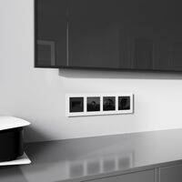 Накладка для двойной розетки Еthernet RJ-45 (черный акрил) / W1191148