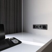 Накладка для розетки USB (черный акрил) / W1179548