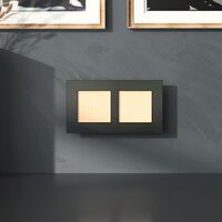 Рамка на 2 поста (черный алюминий, AluMax) / W0023508