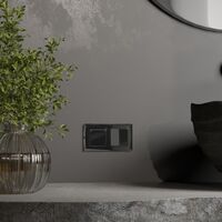 Розетка влагозащ. с зазем. с защит. крышкой и шторками (черный акрил) / W1171248