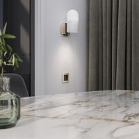 Выключатель двухклавишный проходной (черный акрил) / W1122048