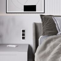 Выключатель одноклавишный (черный акрил) / W1110048