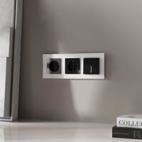 Выключатель одноклавишный с подсветкой (черный акрил) / W1110148