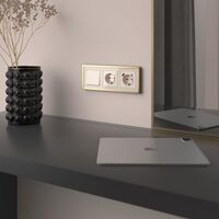 Выключатель одноклавишный (айвори акрил) / W1110043