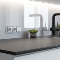 Выключатель одноклавишный с подсветкой (белый акрил) / W1110141