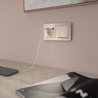 Выключатель одноклавишный с подсветкой (айвори акрил) / W1110143