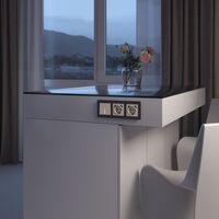 Выключатель одноклавишный с подсветкой (айвори акрил) / W1110143