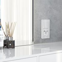 Выключатель одноклавишный проходной (белый акрил) / W1112041