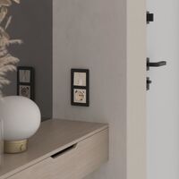 Выключатель двухклавишный проходной с подсветкой (айвори акрил) / W1122143