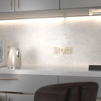 Выключатель двухклавишный проходной с подсветкой (айвори акрил) / W1122143