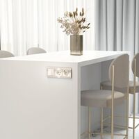 Розетка с заземлением (айвори акрил) / W1171043