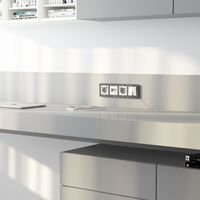 Накладка для двойной розетки Еthernet RJ-45 (белый акрил) / W1191141