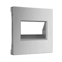 Накладка для двойной розетки Еthernet RJ-45 (серебряный рифленый) / WL09-RJ45+RJ45-CP