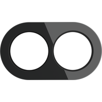 Рамка на 2 поста (черный, Favorit Runda) / WL21-frame-02