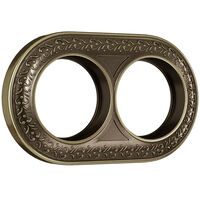 Рамка на 2 поста Retro (бронза, Antik Runda) / WL70-frame-02