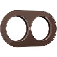 Рамка на 2 поста (коричневый, Favorit Runda) / WL21-frame-02