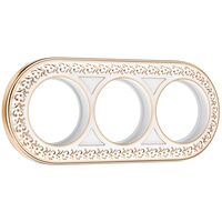 Рамка на 3 поста Retro (белое золото, Antik Runda) / WL70-frame-03