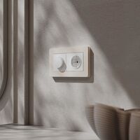 Рамка на 2 поста (айвори/белый, Split) / W0023066