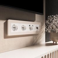 Рамка на 4 поста (айвори/белый, Split) / W0043066