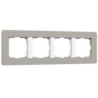 Рамка на 4 поста (дымчатый/белый, Split) / W0043067