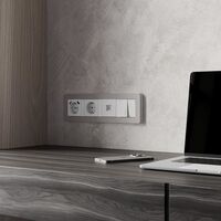 Рамка на 4 поста (дымчатый/белый, Split) / W0043067