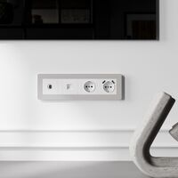 Рамка на 4 поста (дымчатый/белый, Split) / W0043067