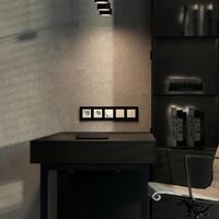 Рамка на 5 поста (черный матовый, Slab) / W0052908