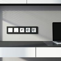 Рамка на 5 поста (черный матовый, Slab) / W0052908