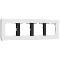 Рамка на 4 поста (белый/черный, Split) / W0043068