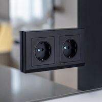 Рамка на 2 поста (черный, Stark) / W0021808