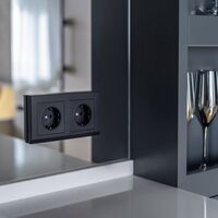 Рамка на 2 поста (черный, Stark) / W0021808