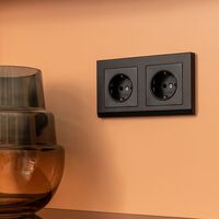 Рамка на 2 поста (черный, Stark) / W0021808