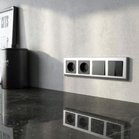 Рамка на 4 поста (серебряный, Stark) / W0041806