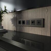 Рамка на 5 поста (бронза матовый, Slab) / W0052963