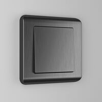 Выключатель одноклавишный проходной (графит рифленый) / W1112004