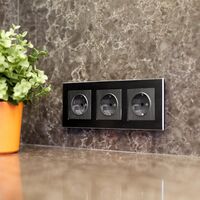 Розетка с заземлением и шторками (графит рифленый) / W1171104