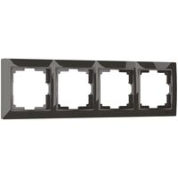 Рамка на 4 поста (серо-коричневый, Basic) / WL03-Frame-04