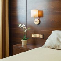 Выключатель одноклавишный проходной (шампань) / W1112011