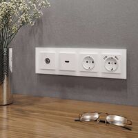 Рамка на 4 поста (белый матовый, Favorit) / WL01-Frame-04