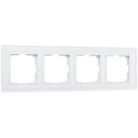 Рамка на 4 поста (белый матовый, Favorit) / WL01-Frame-04