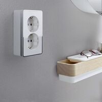 Розетка двойная с заземлением Gallant (белый) / W5072101