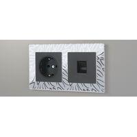 Рамка на 2 поста (серебряный, Edel) / WL09-Frame-02