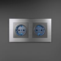 Рамка на 2 поста (алюминий, Aluminium) / WL11-Frame-02